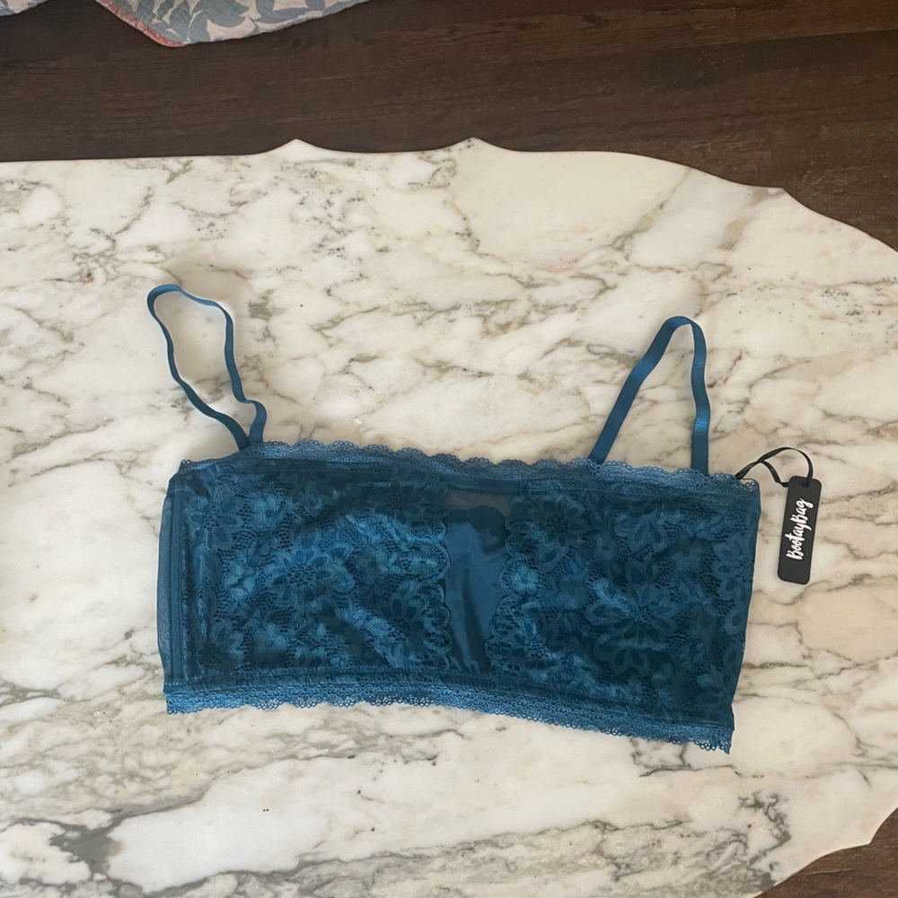 Bootaybag blue green bralette M NWT